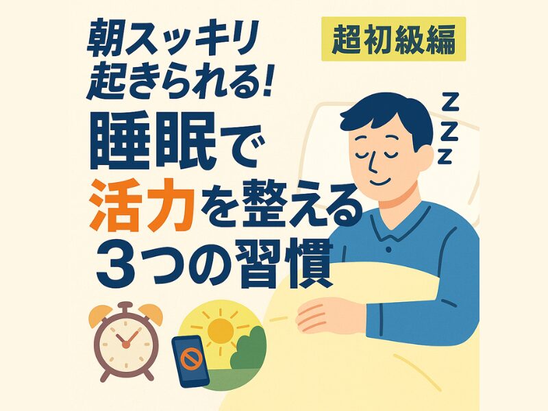 朝スッキリ起きられる！睡眠で活力を整える３つの習慣